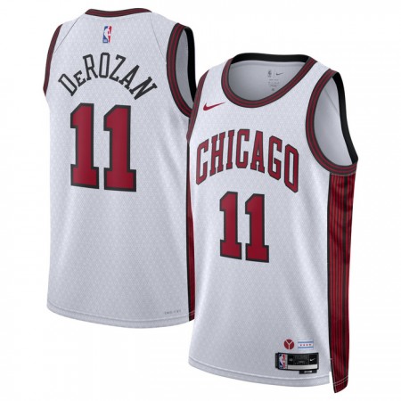Chicago Bulls Demar Derozan 11 Nike 2022-23 City Edition Valkoinen Miesten Pelipaidat Swingman
